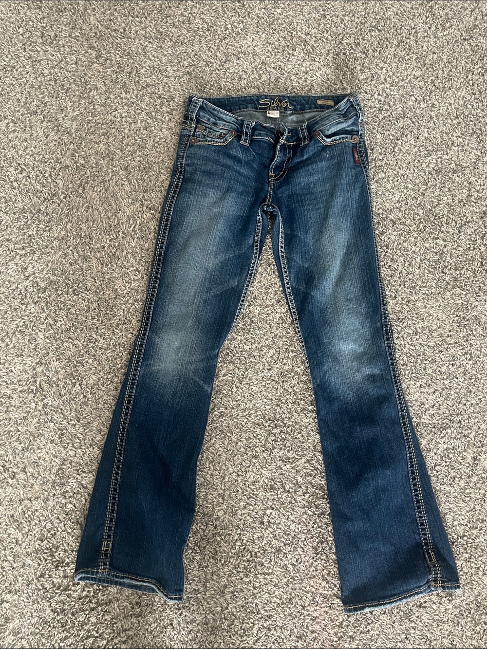 Silver Jeans Women's Dark Blue Faded Bootcut Jeans